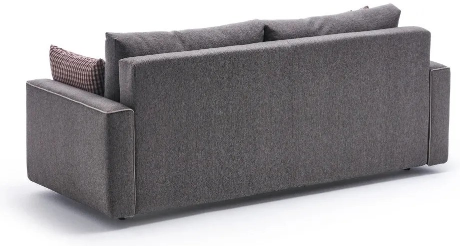 Sofá-Cama de 3 Lugares Ece – Castanho – 215x88x90 cm