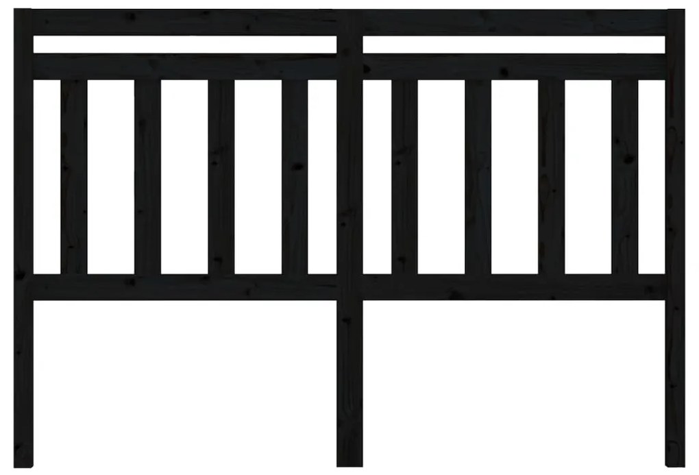 Cabeceira de cama 156x4x100 cm pinho maciço preto