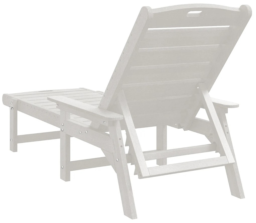 Espreguiçadeiras 2 pcs Branca 162x53x98.5 cm HDPE