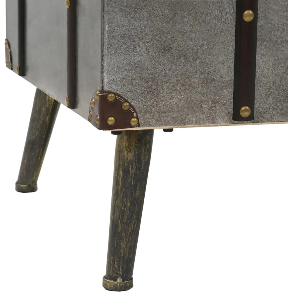 Mesa de centro em MDF e alumínio 102x51x47,5 cm