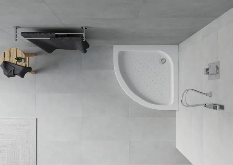 Mexen Rio base de duche semicircular 90 x 90 cm, branco - 47109090