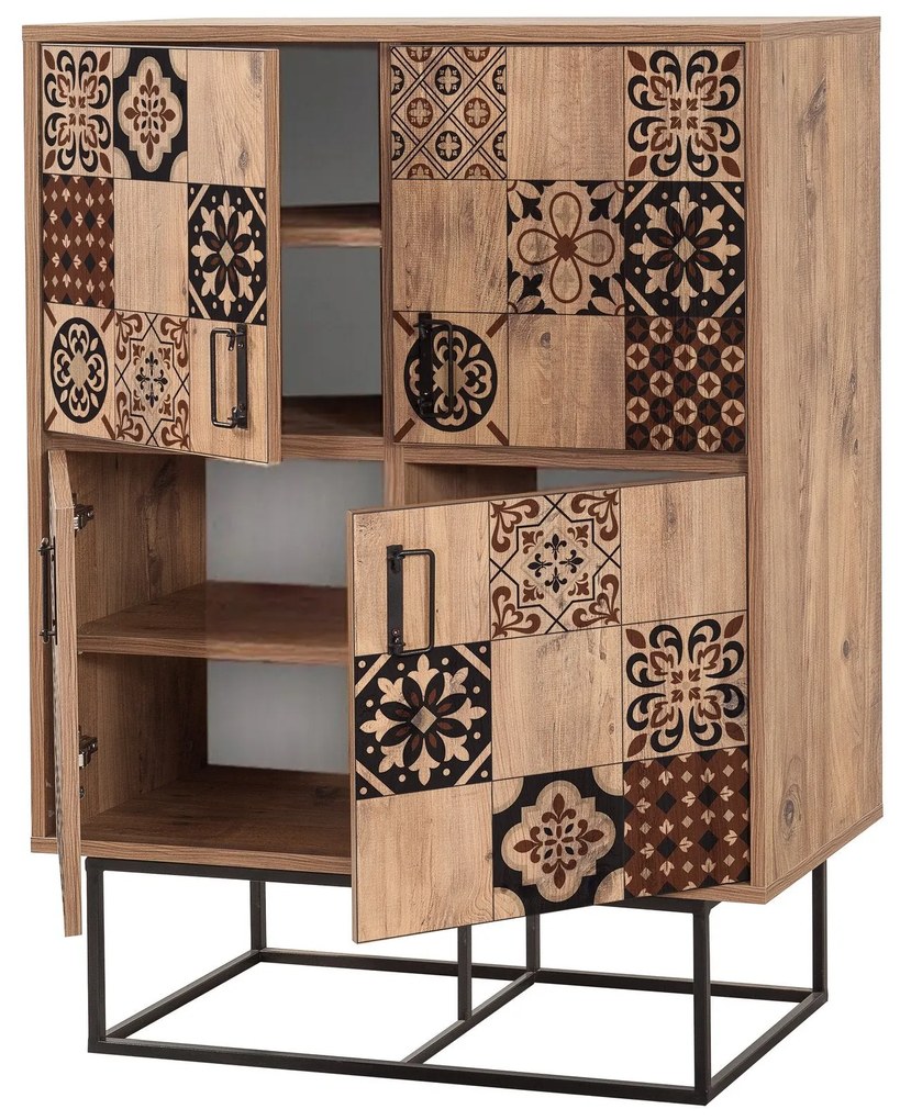Armário Multiusos Quantum – Pinho Atlântico – 93x115x36 cm