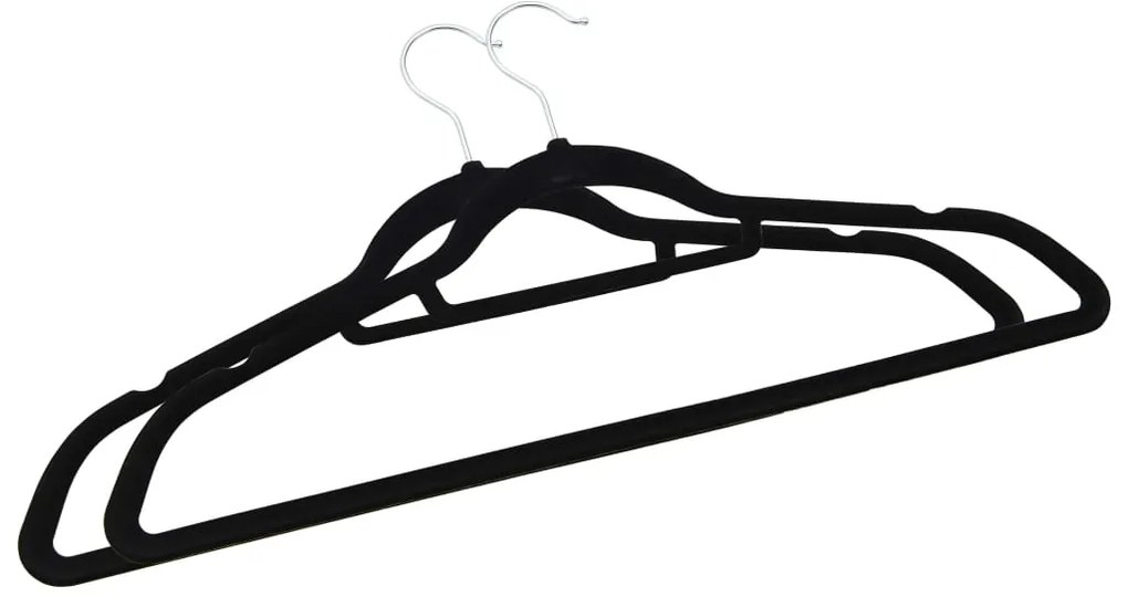 20 pcs conjunto de cabides antiderrapantes veludo preto