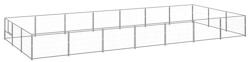 Canil para cães 21 m² aço prateado