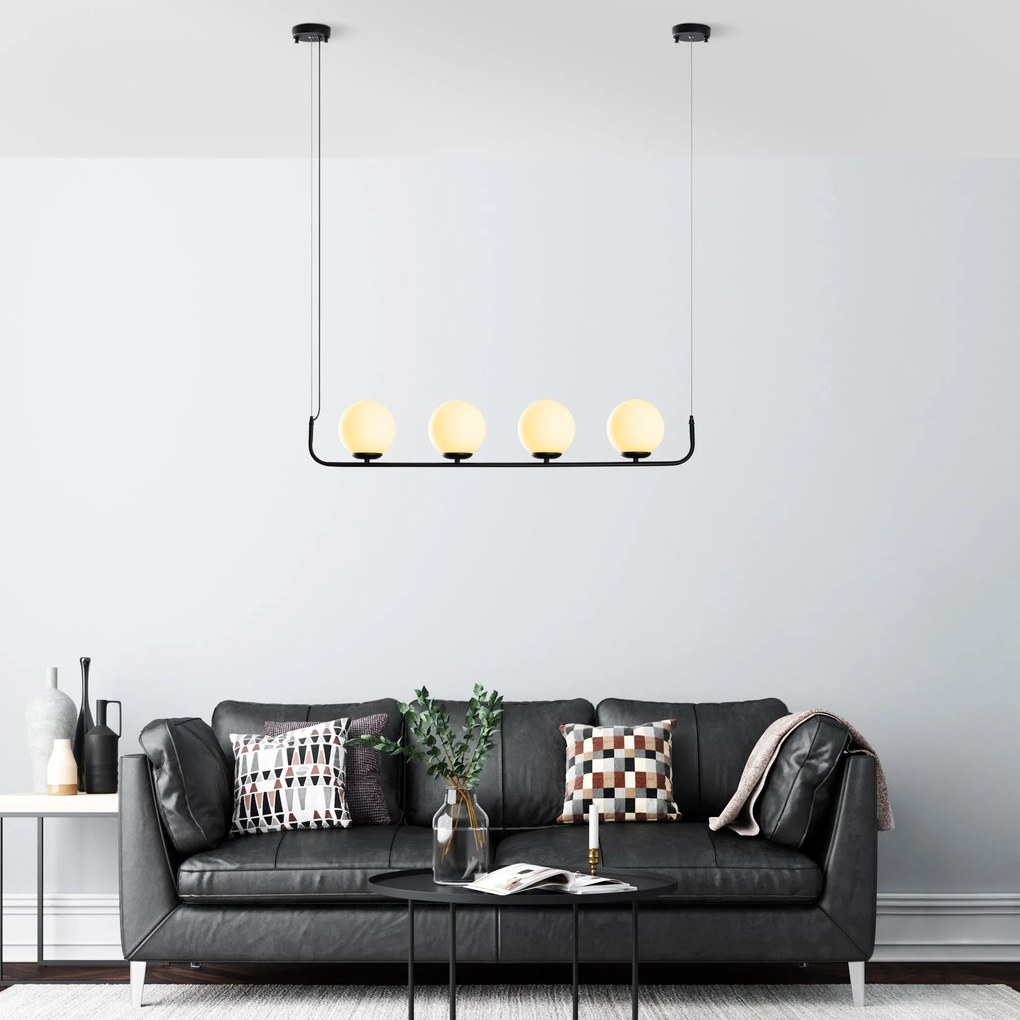 Candeeiro Chandelier Faruk – Preto – 15 cm (4 Peças)