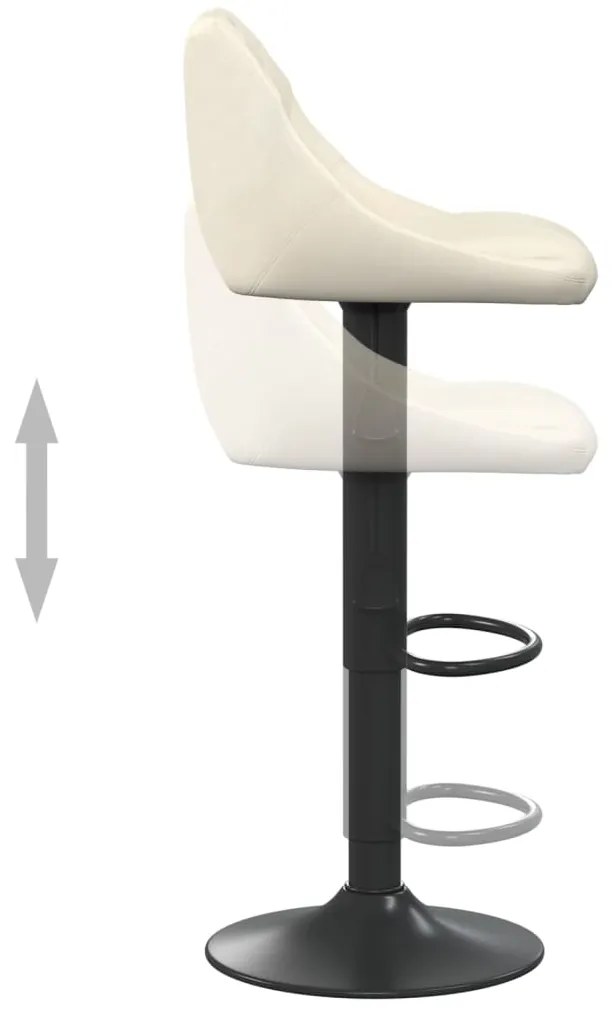 Bancos de bar 2 pcs veludo creme