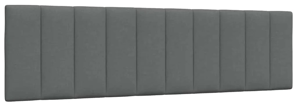 vidaXL Almofadão de cabeceira 180 cm tecido cinzento-escuro