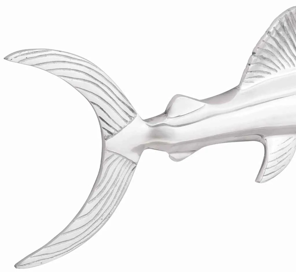 Peixe-Lanterna VidaXL Montado na Parede Prateado 91x8x26 cm em Alumíni