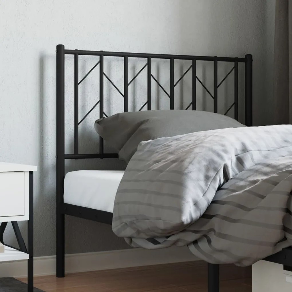 Cabeceira de cama 90 cm metal preto