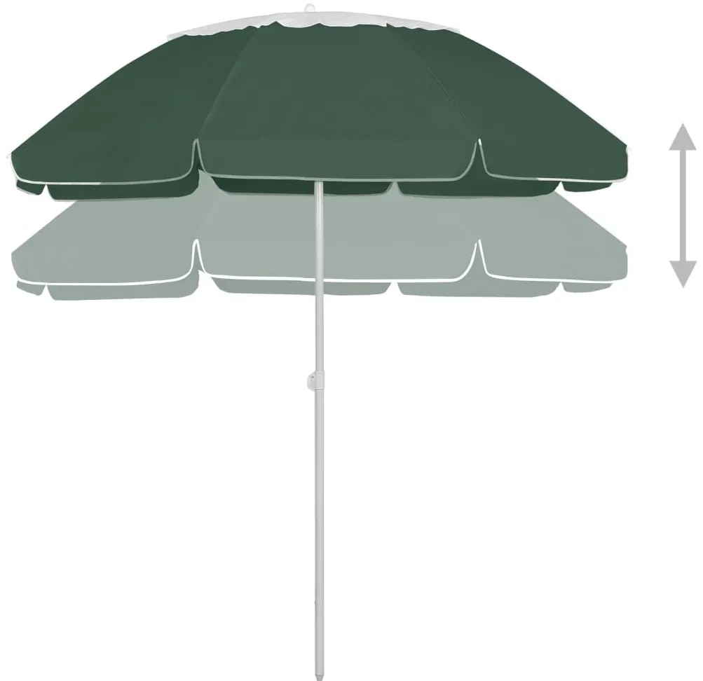 Guarda-sol de praia 300 cm verde