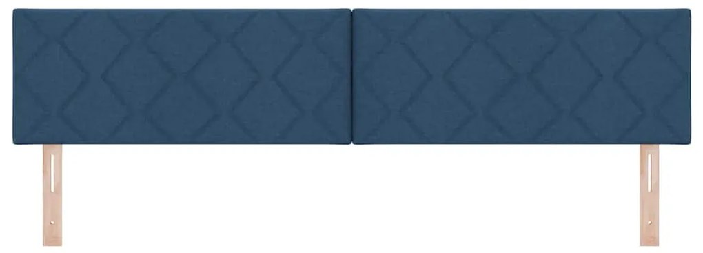 Cabeceira LED vidaXL Design de Blocos de Diamante Azul 200 cm Tecido