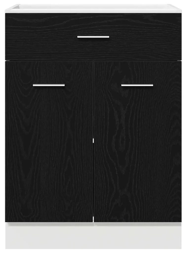 Armário de Mezanino Preto - 60x46x81.5 cm em Madeira de Engenharia