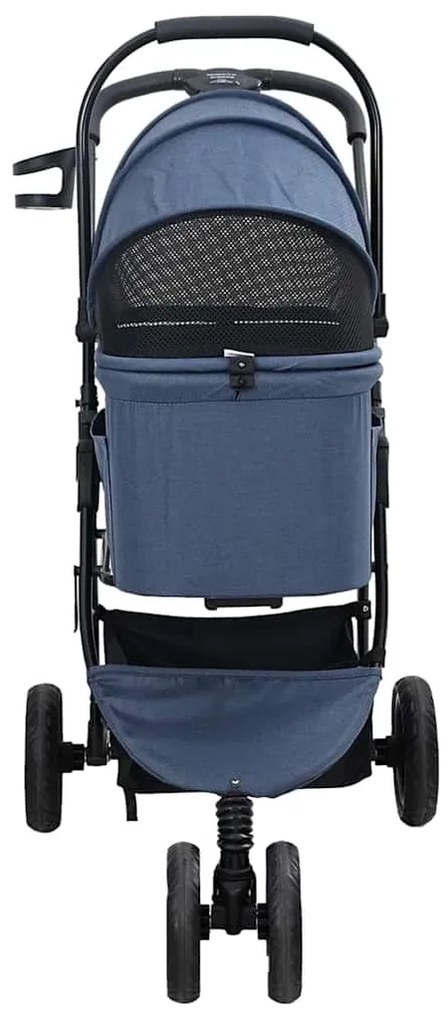 Carrinho de Pet Dobrável Azul 78 x 54 x 101 cm Tecido Oxford