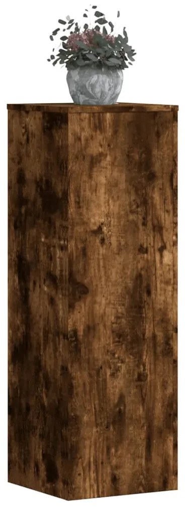 vidaXL Suportes p/ plantas 2 pcs 33x33x100 cm derivados de madeira