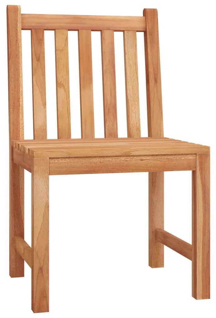 4 pcs conjunto de jantar p/ jardim madeira de teca maciça