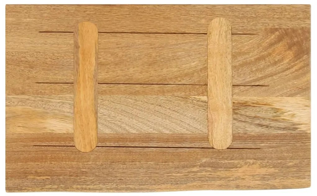 Tampo de mesa c/ borda viva 50x20x3,8 cm mangueira maciça