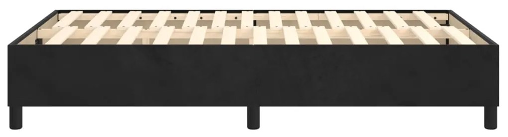 Estrutura de cama sem colchão 120x200 cm veludo preto