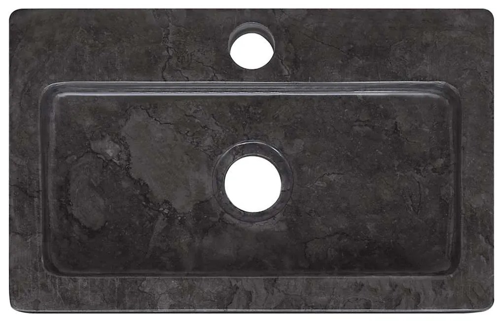 Lavatório de parede 38x24x6,5 cm mármore preto