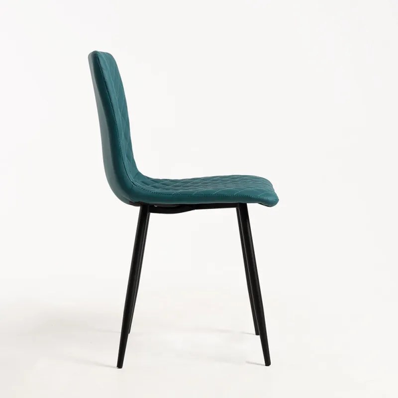 Pack 6 Cadeiras Rom Couro Sintético - Verde-azulado