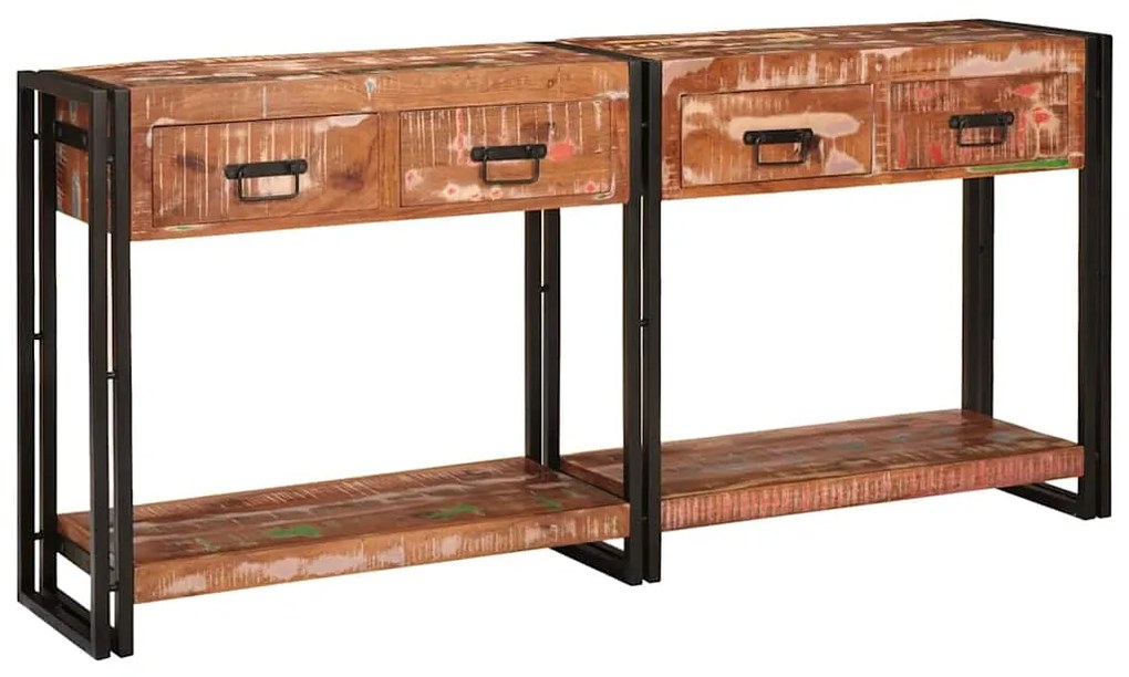 Mesas de Console (Conjunto de 2) com Gavetas - Cores Variadas, Feitas