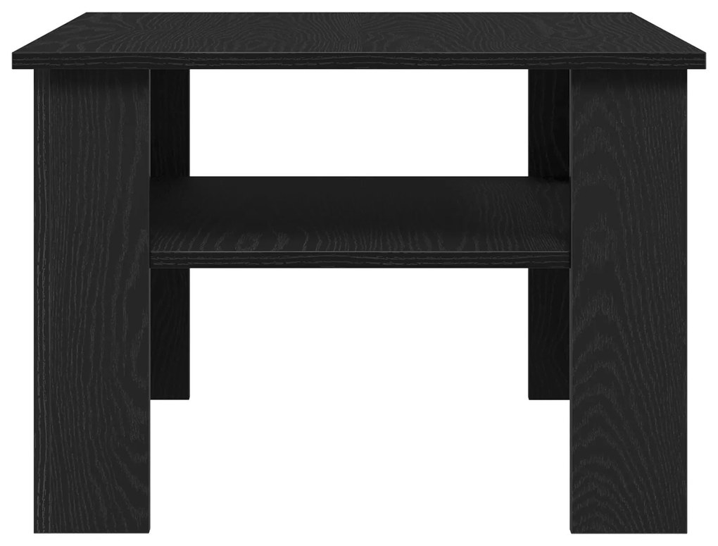 Mesa de Centro vidaXL Preta em Carvalho 60x60x42 cm em Madeira de Enge