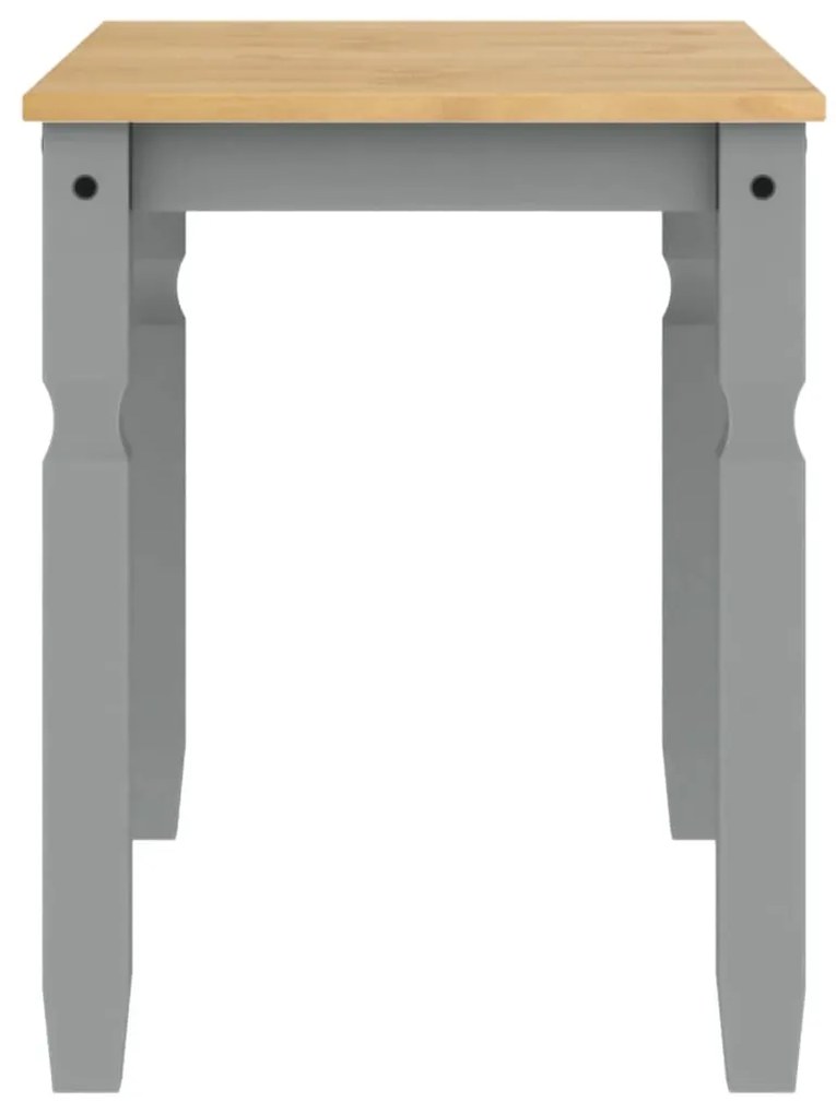 Mesa de jantar Corona 112x60x75 cm madeira pinho maciça cinza