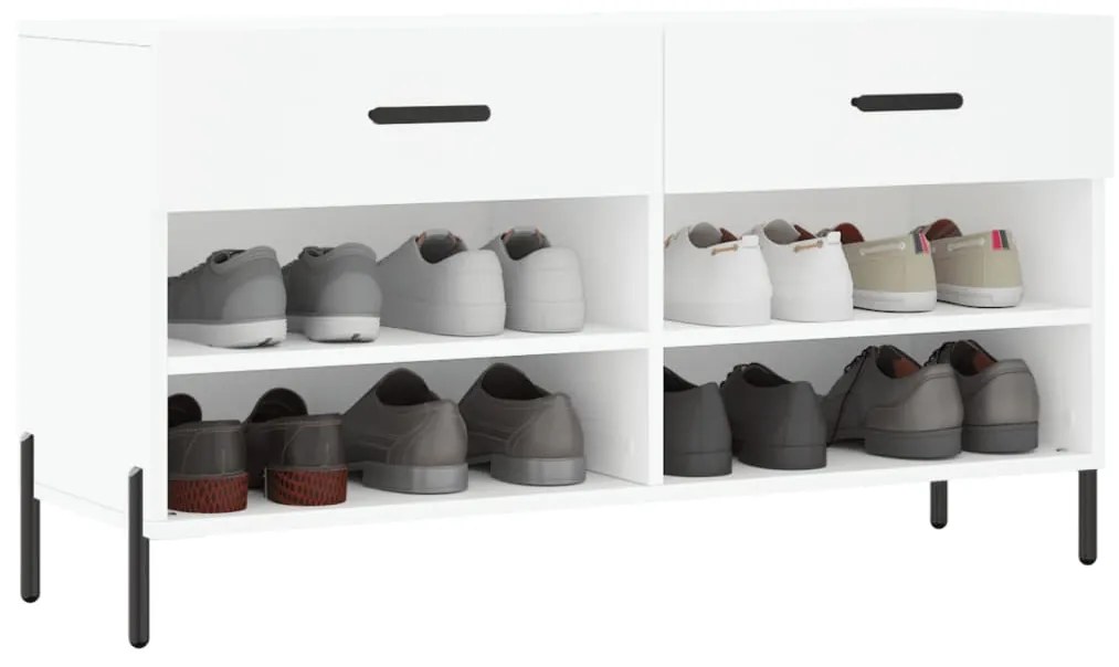 Banco sapateira 102x35x55 cm derivados de madeira branco