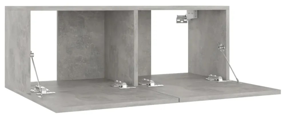 Móvel de TV 80x30x30 cm derivados de madeira cinzento cimento