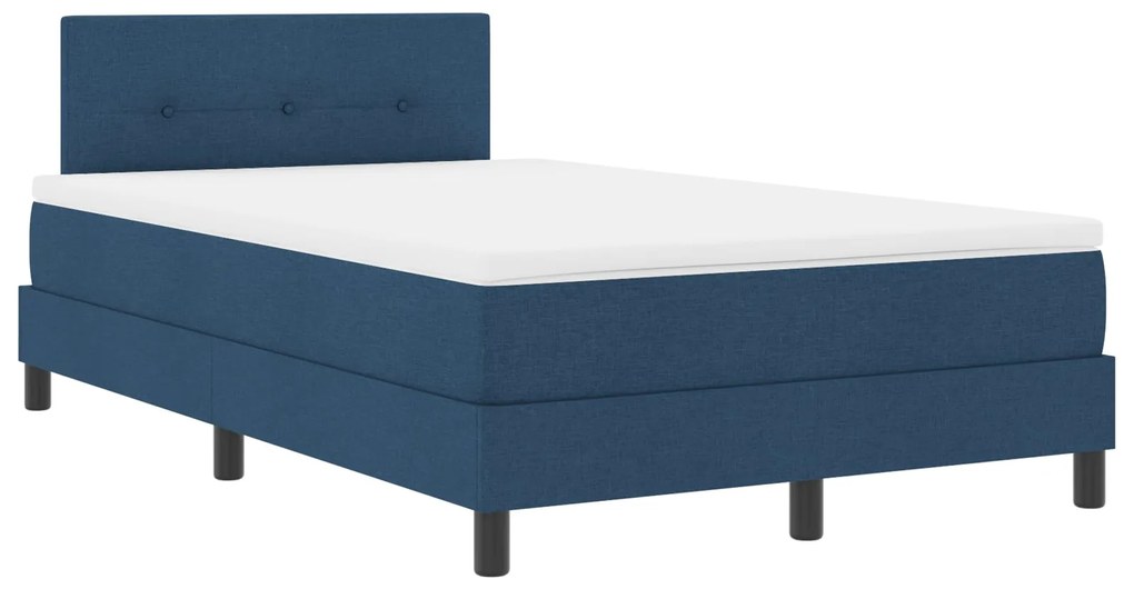 Cama Box com Colchão Azul 120x200 cm Tecido