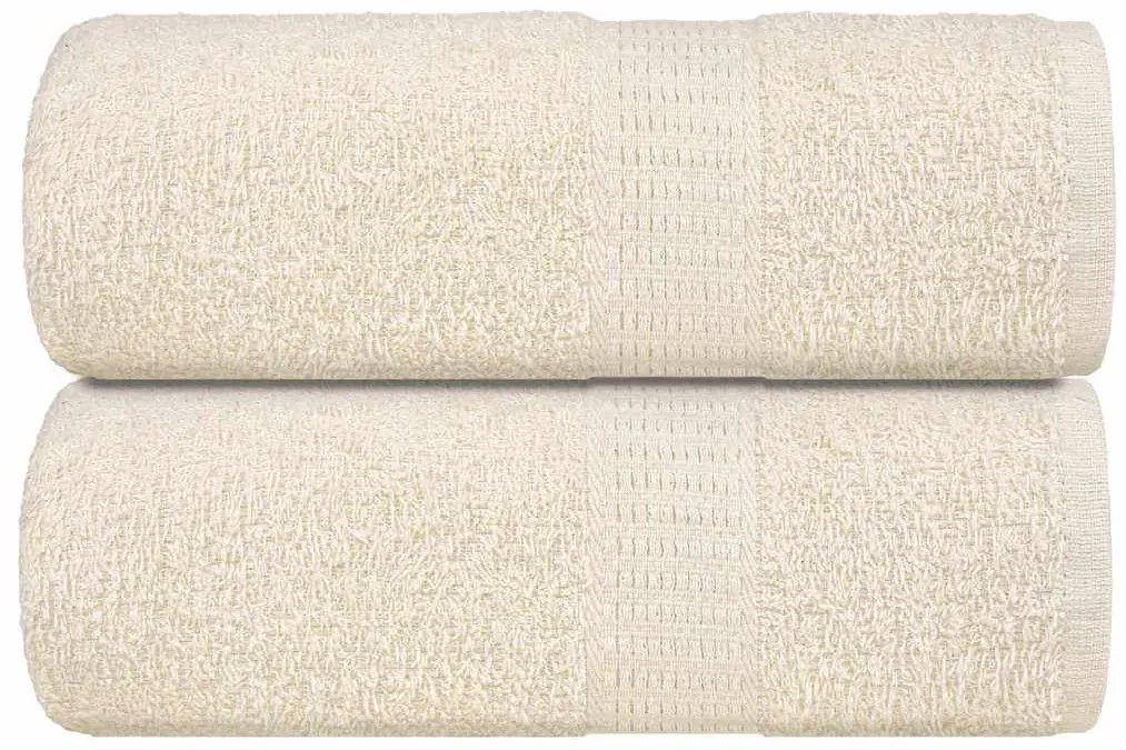 vidaXL Toalhas de bidé FROGN 2 pcs 30x50 cm 360 g/m² creme