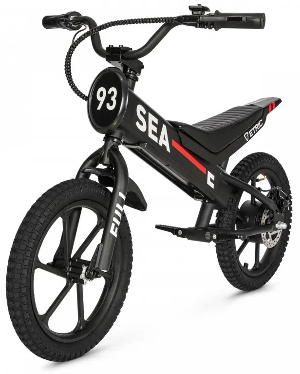 Bicileta eléctrica infantil 350 W SEA 16" Preta/Vermelha