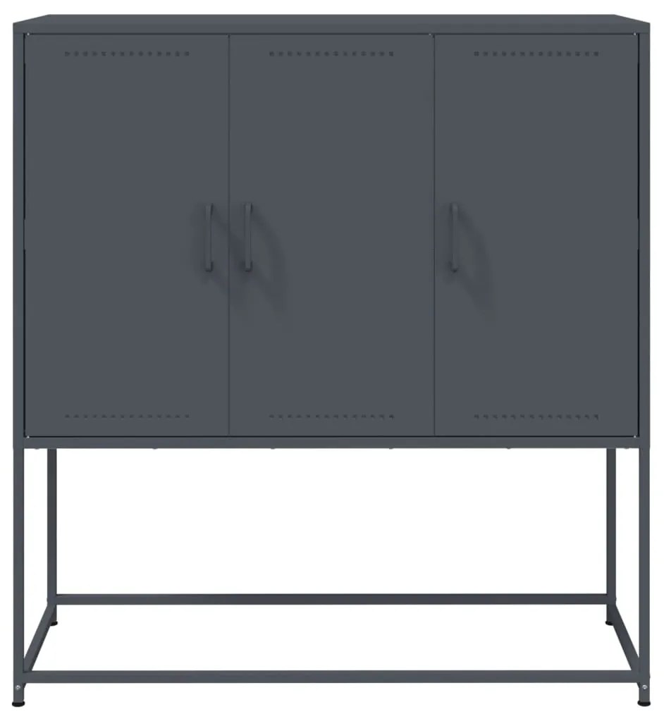 Aparador alto 100,5x39x107 cm aço antracite