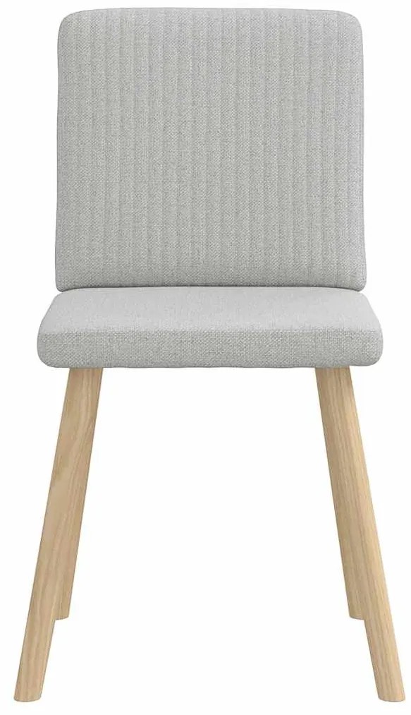 Cadeiras de jantar 2 pcs tecido cinza nuvem