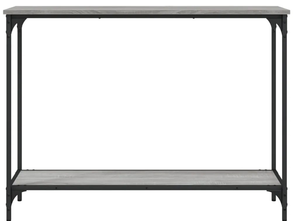 Mesa consola 101x30,5x75cm derivados de madeira cinzento sonoma