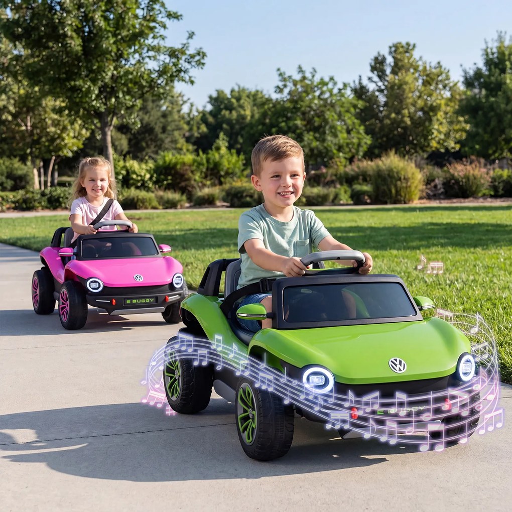 Carro Elétrico Infantil, 107,5 x 56 x 47,5 cm, com Controlo Remoto, Verde