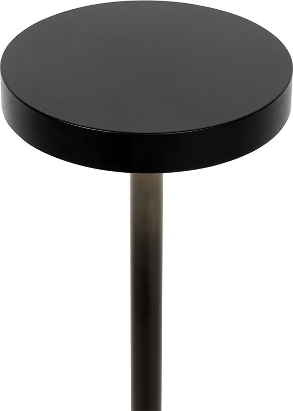 Set of 2 Outdoor Table Lamps Black Incl. LED and Dimmer Rechargeable - Dupont