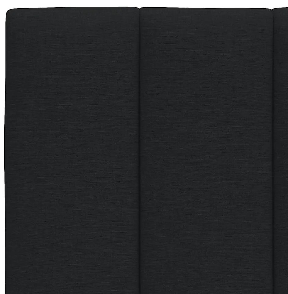 Estrutura de cama sem colchão 90x190 cm tecido preto