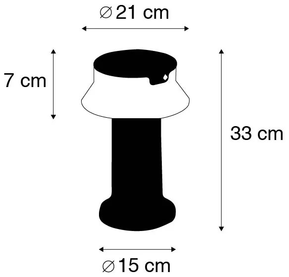 Lâmpada de exterior preta com LED e dimmer IP55 solar - Felice Moderno