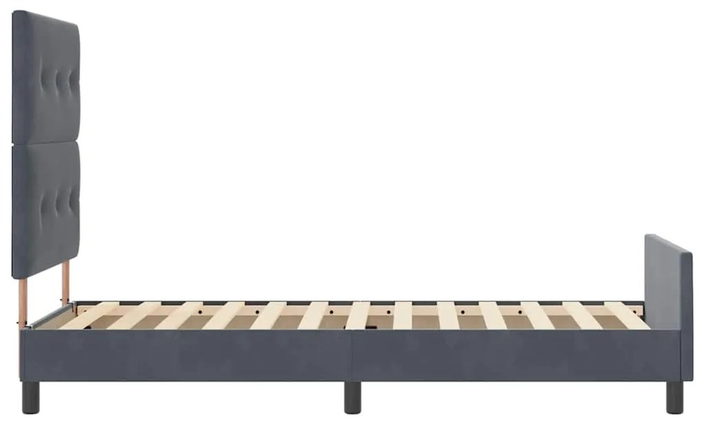 Estrutura de Cama vidaXL Cinza Escuro 80x200 cm Veludo