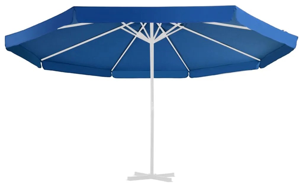Tecido de substituição p/ guarda-sol exterior 500 cm azul-ciano