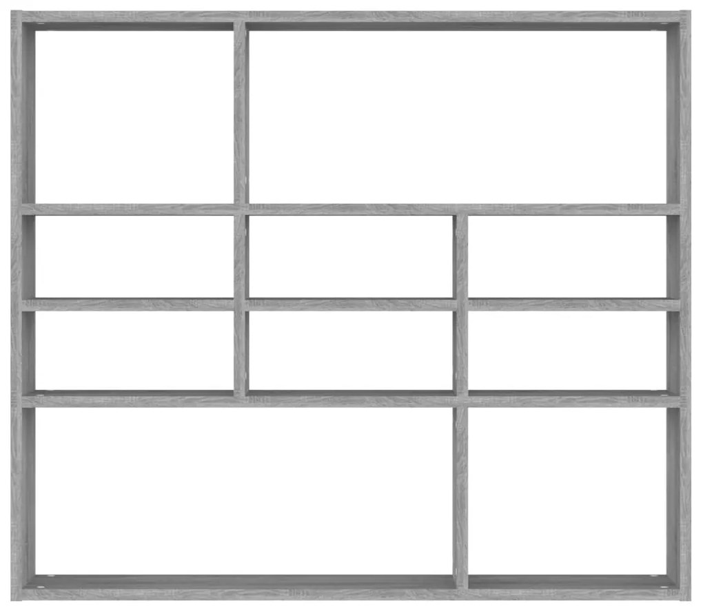 Estante 90x16x78 cm derivados de madeira cinzento sonoma