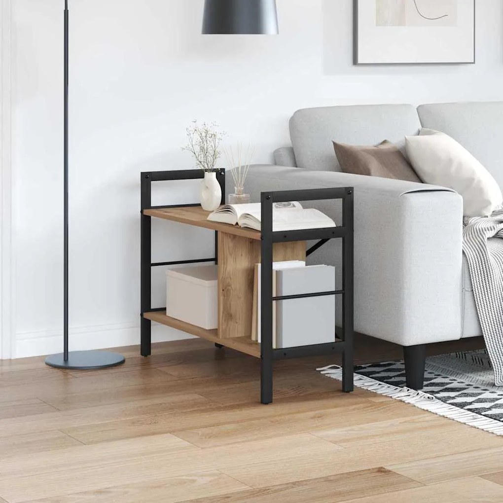 vidaXL Estante Carvalho Artesanal 75 x 30 x 58,5 cm Madeira processada