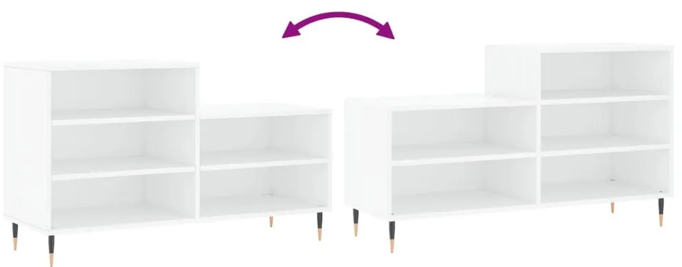 Sapateira 102x36x60 cm derivados de madeira branco