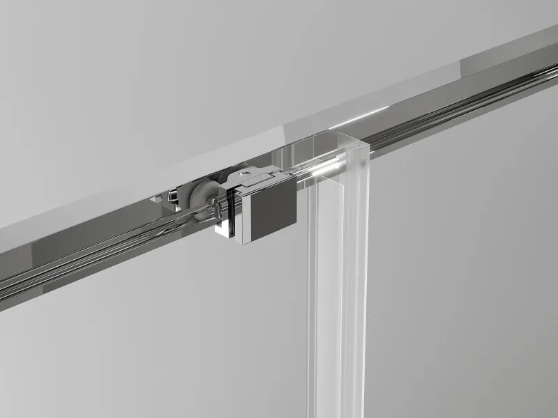 Mexen Exo-S Duo cabine de duche quadrada de correr 90 x 90 cm, transparente, cromo - 8111-090-090-01-00