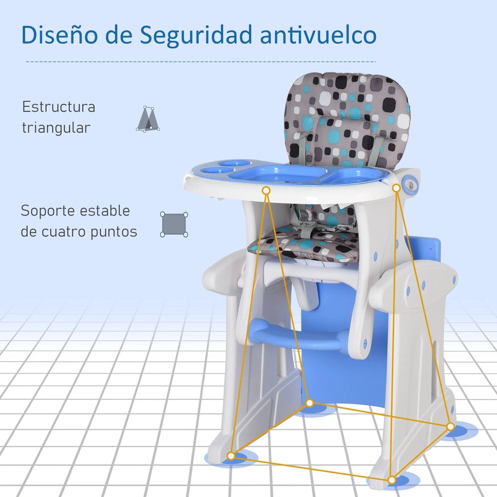 HOMCOM Cadeira para bebês 3 em 1 por mais de 6 mesesTransformar em mes