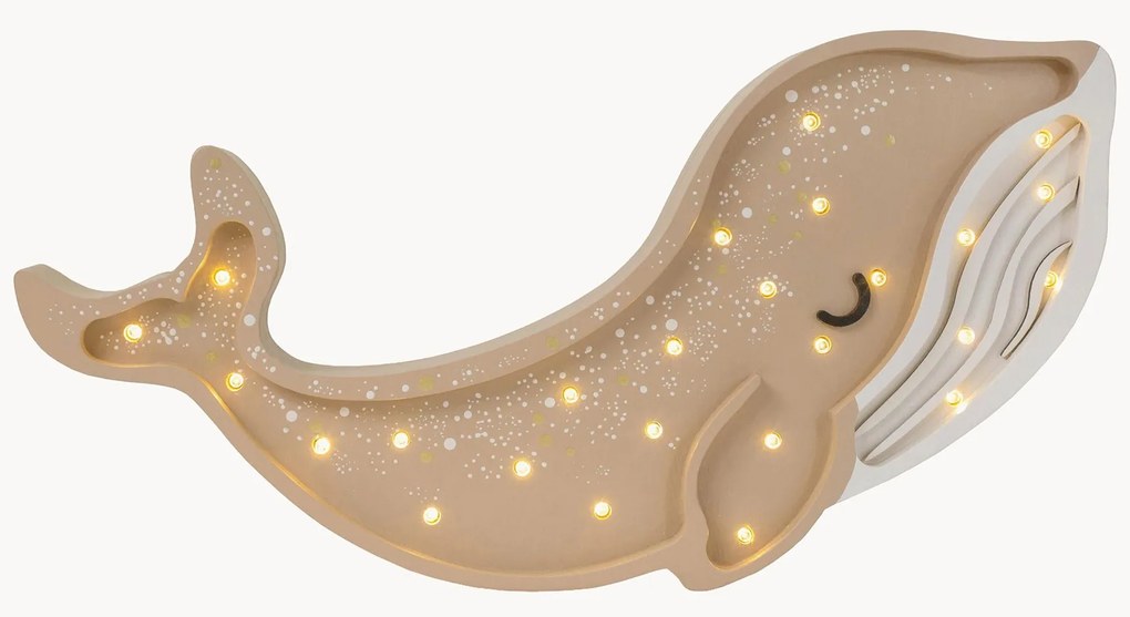 Candeeiro LED artesanal para crianças regulável com temporizador e controlo remoto Whale