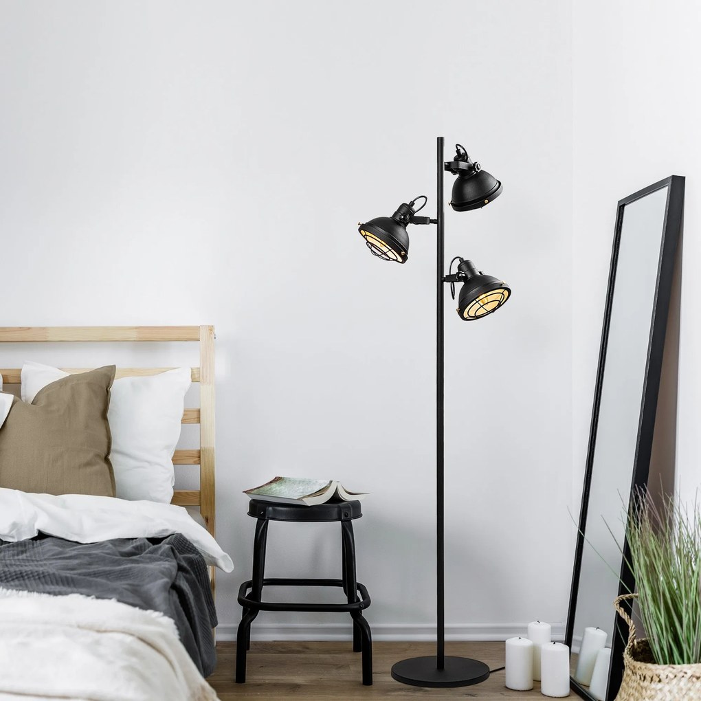 Candeeiro de Pé Spoly – Preto – 37 x 37 x 162 cm