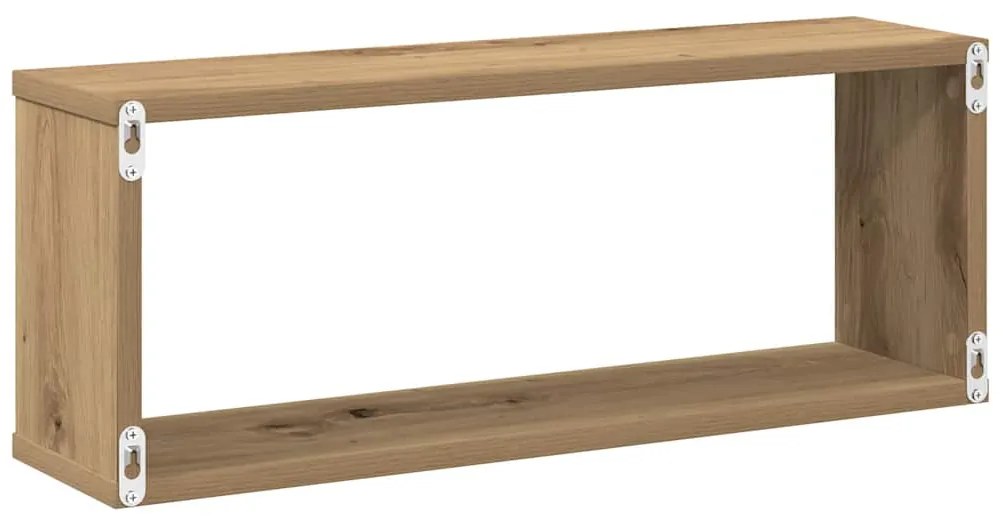 Prateleiras parede cubo 6 pcs deriv. madeira carvalho artisiano