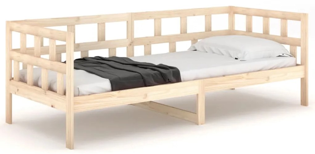 Sofá-cama 80x200 cm madeira de pinho maciça