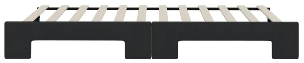 Sofá-cama com gavetão 80x200 cm tecido preto